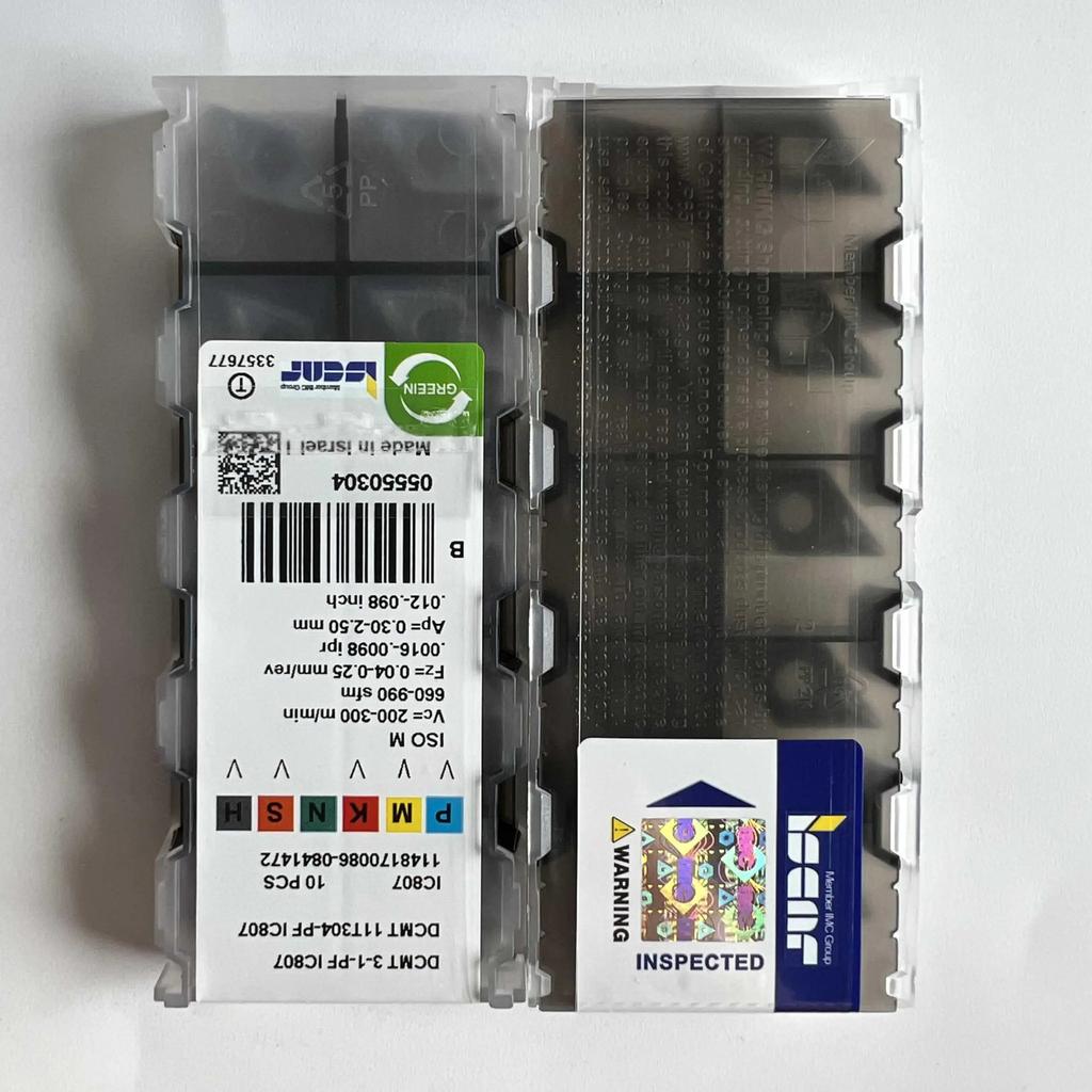 ISCAR / DCMT11T304-PF IC807 /Industrial indexable carbide inserts 10 Pcs