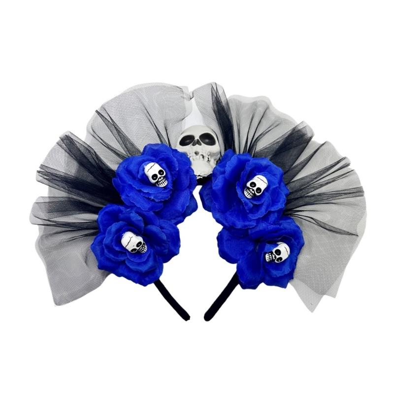 Mexikaner Rosen Florales Krone Girlanden Blumen Stirnband Skelett Florales Stirnband Halloween Dia De Los Muerto Party Kostüm