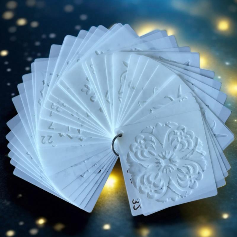 36pc Multi Design Templates Creative Painting Tool for Wood Fabric Stone Crafting