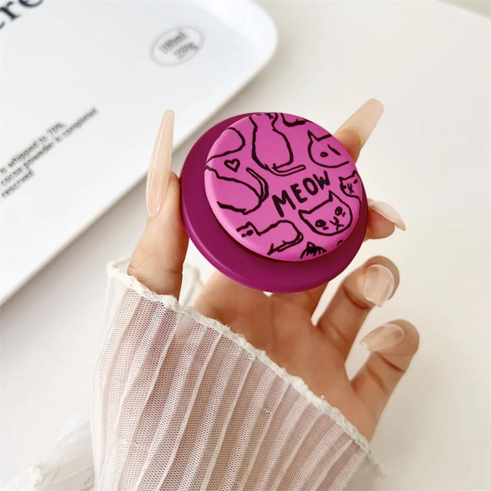 Korean Cute Leopard Print Cartoon Girl Animal Magnetic Holder Griptok Phone Stand Support For iPhone 16 For Magsafe Accessories