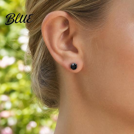 Daily Wear Earrings 1 Pair Stud Earrings Four-Claw Cubic Zirconia