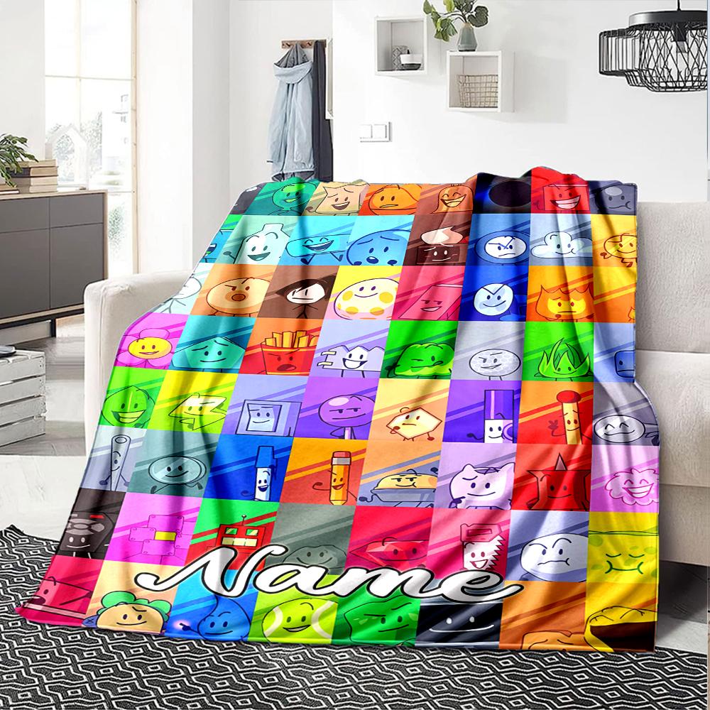 Customiz Name Personality Nanimate Insanity Blanket Soft &Warm Sofa Office Bed Travel Lunch Break Blanket, Gift Suitable All Seasons