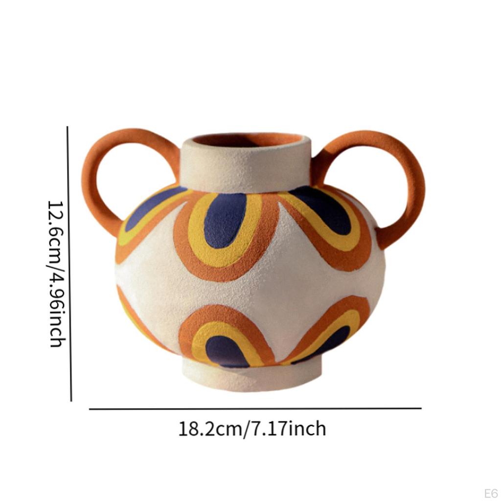 Abstrakte Kunst Vase Keramik Blume Blumentopf für Trocken Frisch Dekorativ Floral