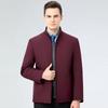 Herren Herbst Leichte Gepolsterte Baumwolljacke mit Stehkragen für Väter mittleren Alters - Warme Oberbekleidung