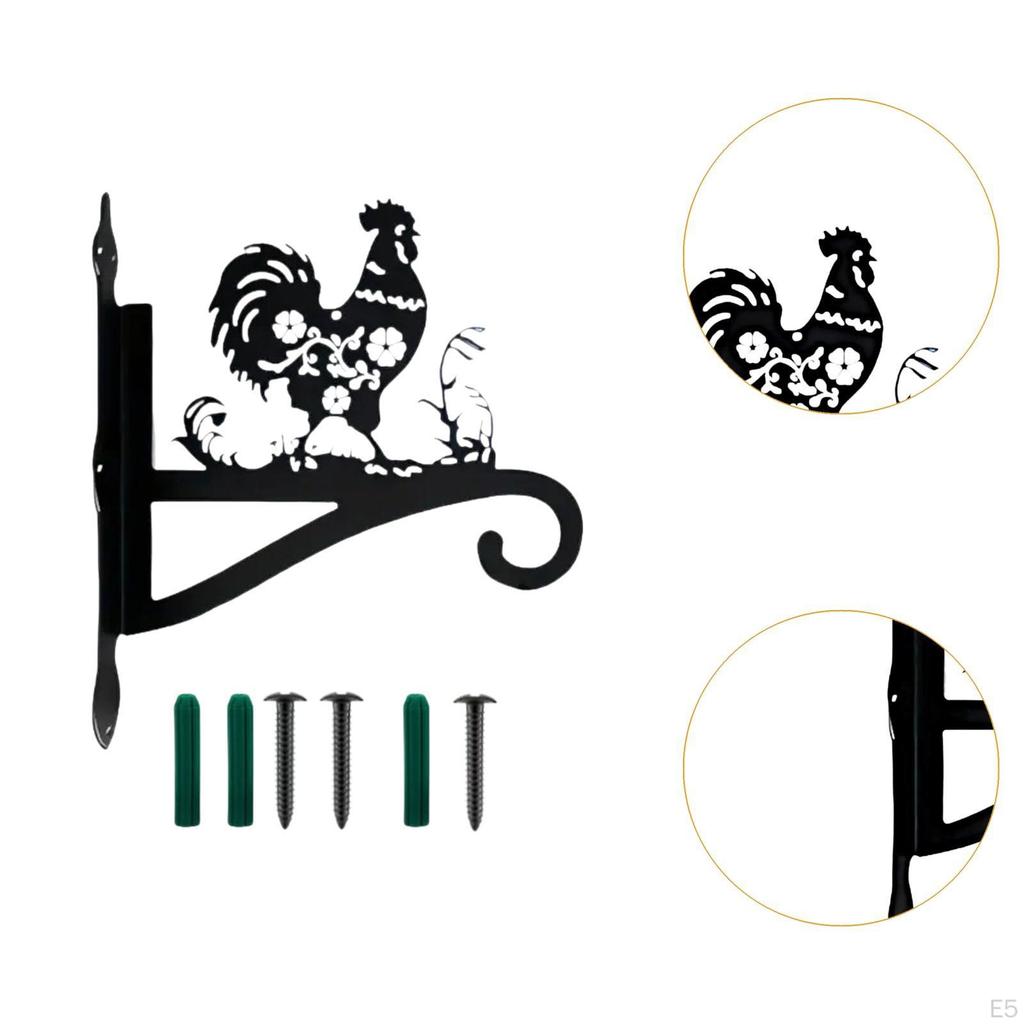 Hängender Pflanzenkorb Eisenhalterung Tier Silhouette Stabil mit Schrauben Multifunktional für Balkon