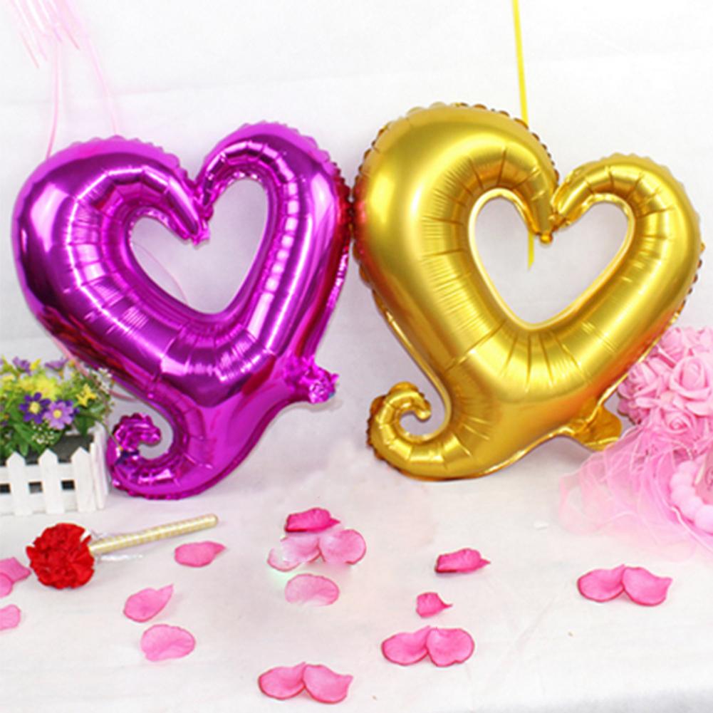 10pcs Heart Foil Balloons, Wedding Party Heart Balloons, Marriage Proposal Heart Balloons, Balloons for Valentine's Day, Wedding