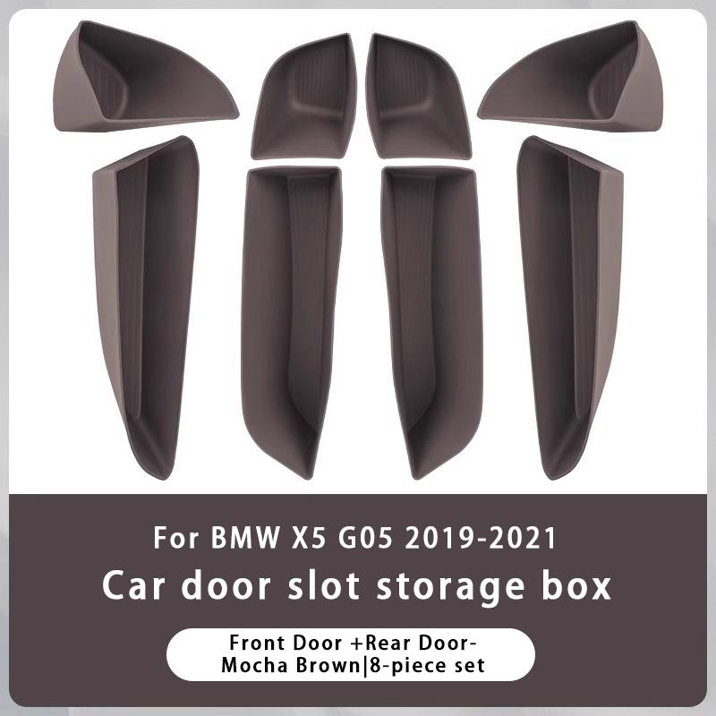 For BMW X5 G05 2019-2021 TPE Car Front Rear Door Side Storage Box Door Slot Organizer Tray Interior Organizer Accessories