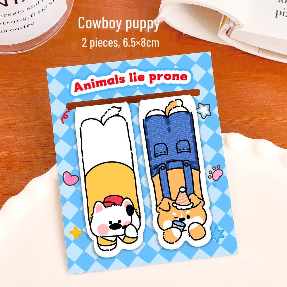 Double-Sided Cute Cartoon Pet Bookmarks - Student Reading Markers & Study Gifts