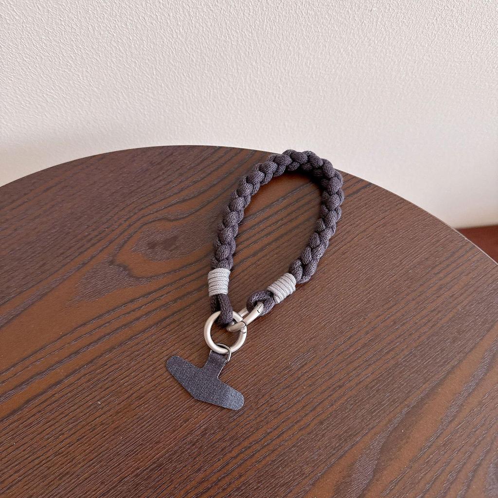 Versatile Ins-Style Double Buckle Woven Metal Phone & Camera Lanyard Bag