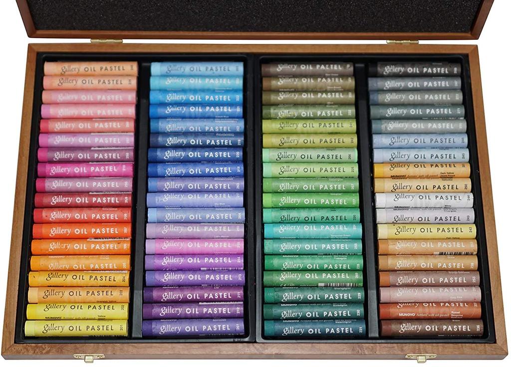 Mungyo Gallery Soft Oil Pastels Wood Box Set of 72 Assorted Colors by Mungyo Gallery -