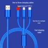 Multi-Function Fast Charger: 3-in-1 Cable for Huawei, OPPO, Apple, and Android Devices