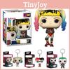 Adorable Harley Quinn Keychain Keyring Featuring Roller Derby Joker Funko Pop Design