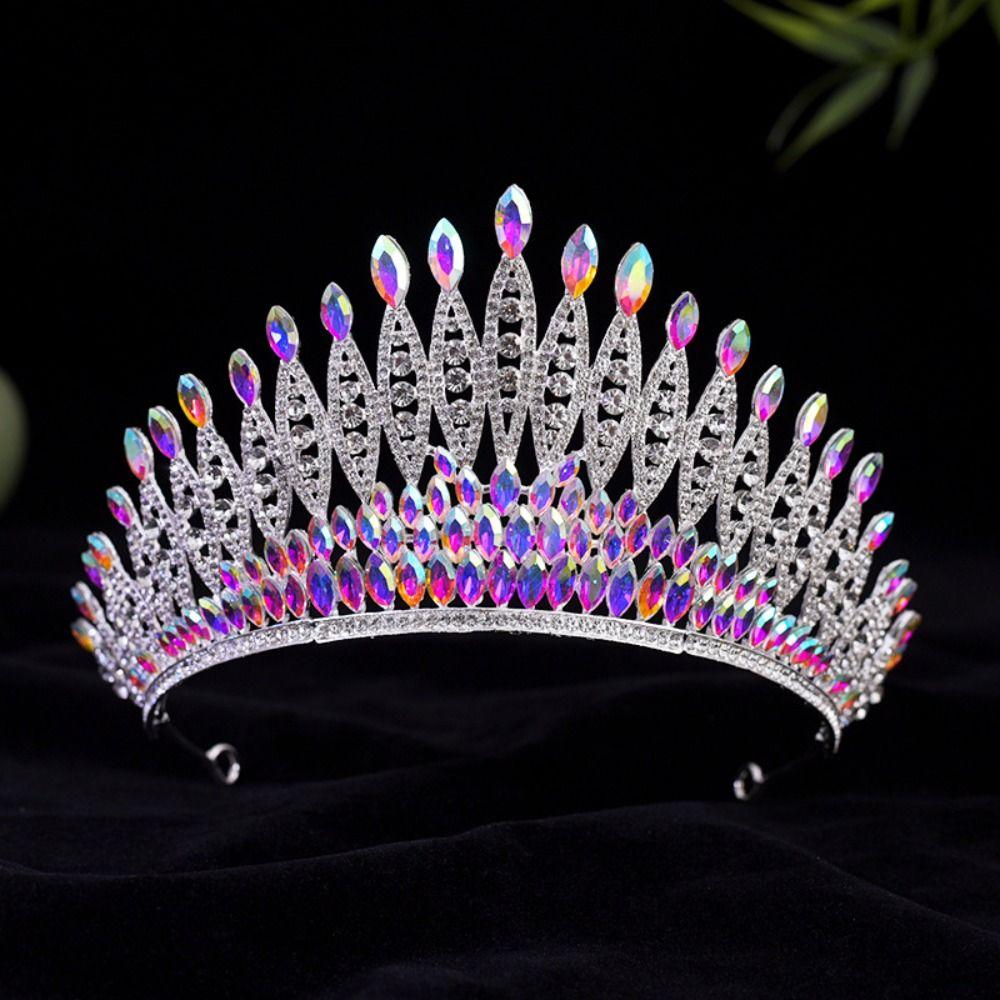 Elegant Baroque Queen Tiaras Luxury Rhinestone Diadem Trendy Bridal Headwear  Pageant Events