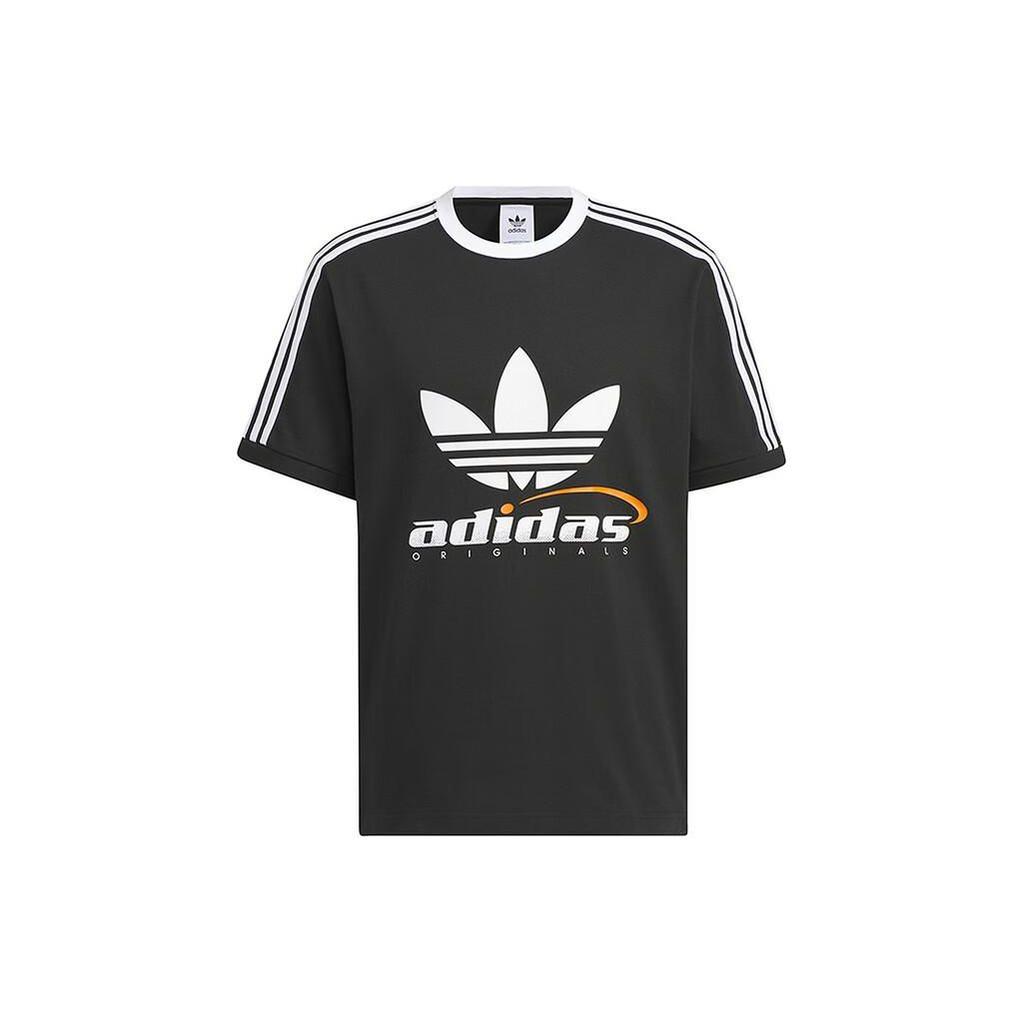 Adidas Logo Sport Casual Pullover Crew Neck T-Shirt Men Tops Black IW6309