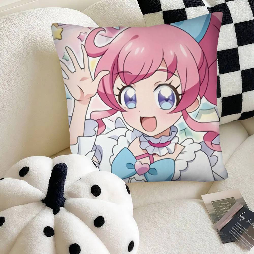 Idol Anime Kiratto Pri Chan Pillow Case Fashion Square Pillowcase Bedroom Sofa Room Ins Decoration Leisure