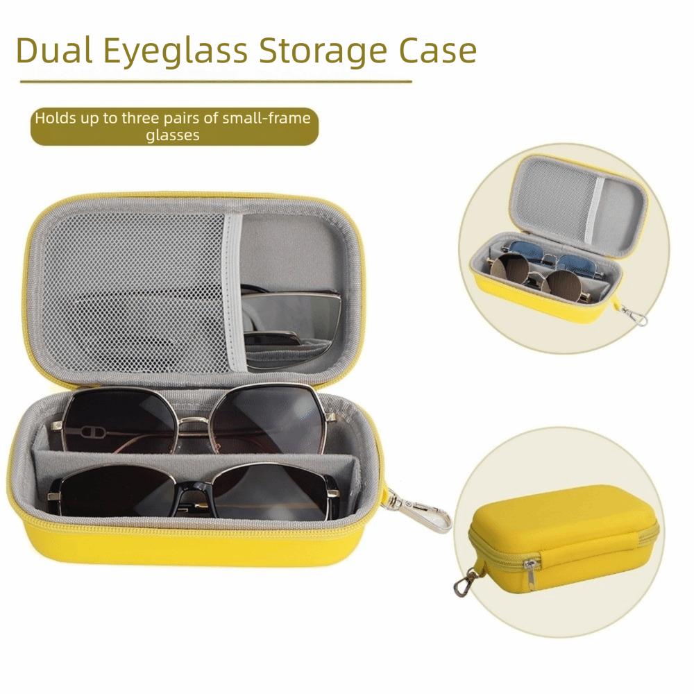 Large Capacity EVA Glasses Case 2 IN 1 Eyeglass Storage Box Anti-splash Protectionn
