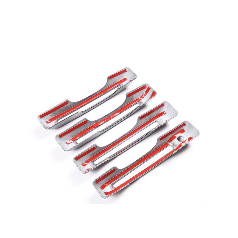 For Ford Maverick -2025 ABS Carbon Fiber/Black/Silver Car Door Exterior Door Handle Cover Trim Sticker Car Accessories