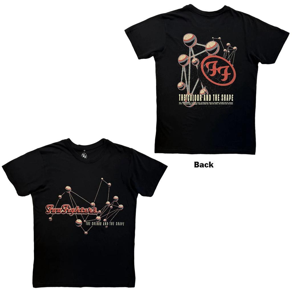 Foo Fighters Carbon TShirt The Colour The Shape Black Back Print OFFICIA