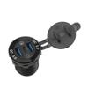 USB-Ladebuchse 3 Anschlüsse Mehrfachschutz QC3.0-Ladebuchse mit wasserdichter Abdeckung für Autos LKWs Wohnmobile