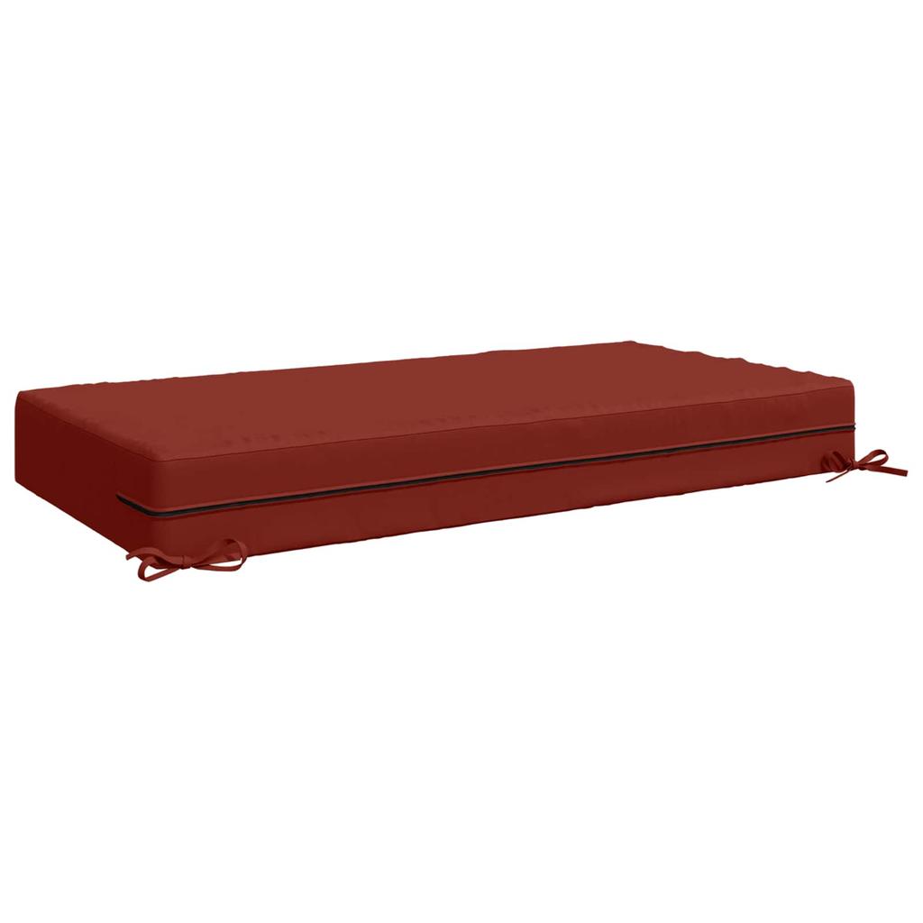 Seat Cushion SOEST 100percent Polyester Red 120 X 60 X 15 Cm