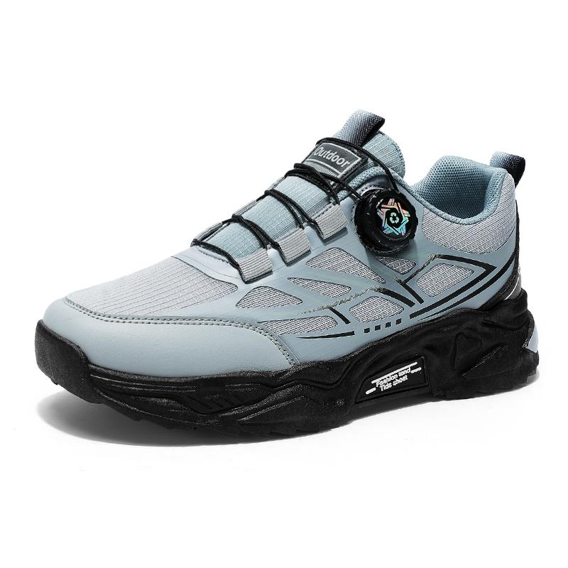 Men's breathable soft-soled casual sports shoes summer new rotating shoelaces running shoes soft-soled non-slip student sneakers