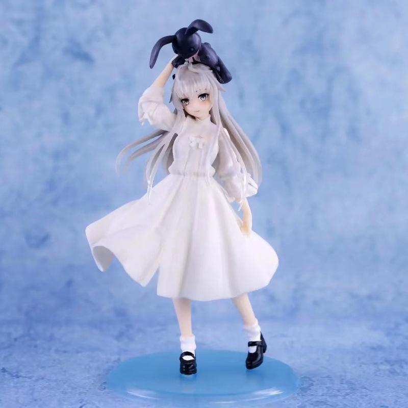 Fate of the sky, spring, wild sky figure model, animation peripheral two-dimensional beautiful girl, black rabbit dome girl model, gift