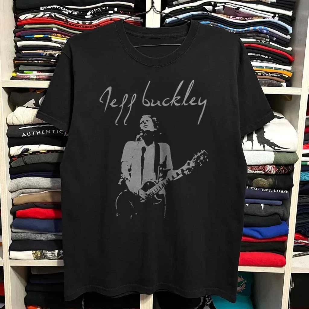 Jeff Buckley Concerto dal Vivo Tour Band Musica Vintage, Maglietta Nera