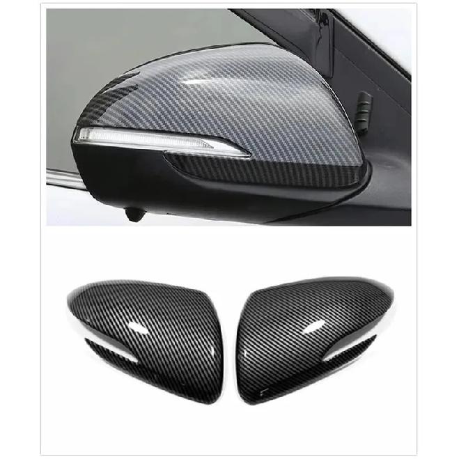 Für Kia Stonic 2017 2018     Auto-Rückspiegelabdeckungen Zierleisten Schutzaufkleber ABS Kohlefaser Autozubehör