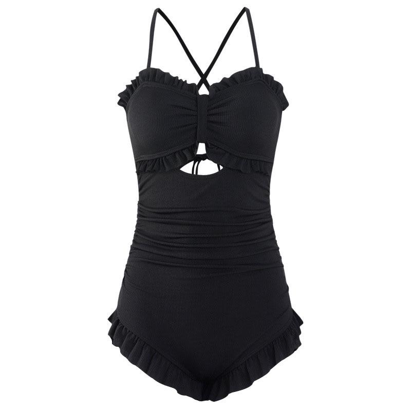 2024 New Women's One-Piece Swimsuit - Korean Style, Slimming, Belly-Covering, Sexy, Fairy-Inspired, Summer Beachwear