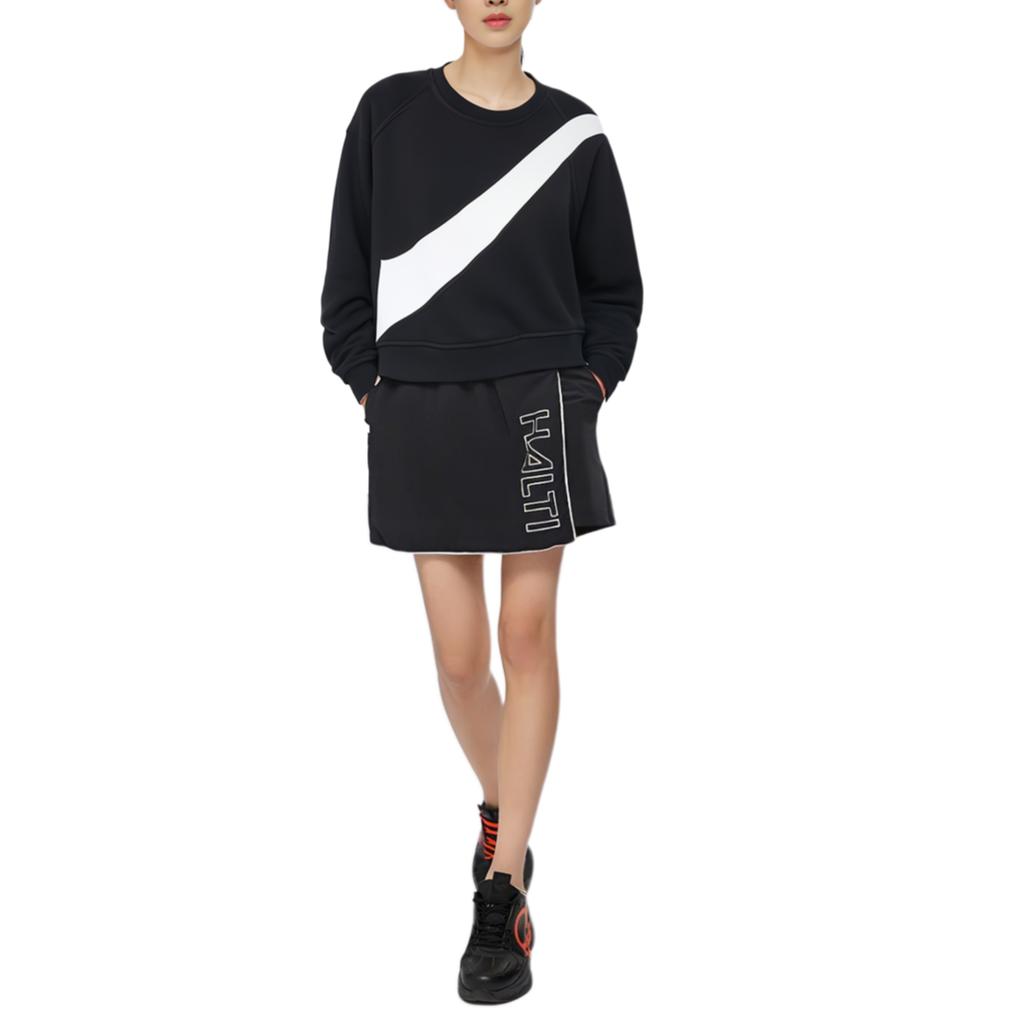 Nike Sportswear Swoosh Fleece Crewneck Sweatshirt Women Sweatshirt Black CV8654-010