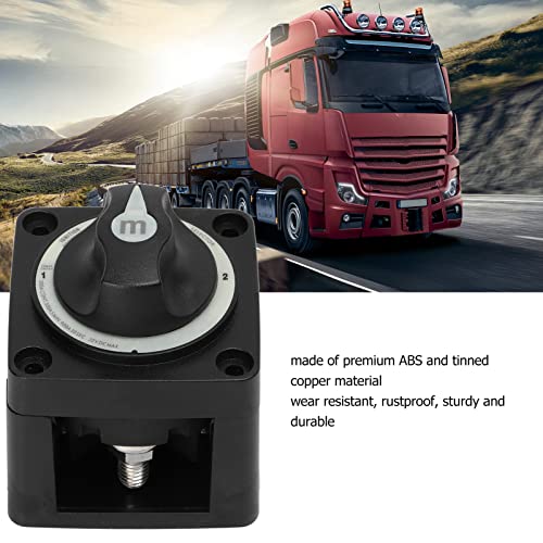 KIMISS Batterie-Trennschalter-Kit, 300A Batterie-Wahlschalter, Schwerlast 3-Positionen Marine-Batterie-Trennschalter für Wohnmobile und Boote