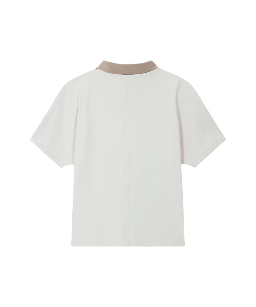 Five Hours Volume Raglan Collar-T _ Ivory