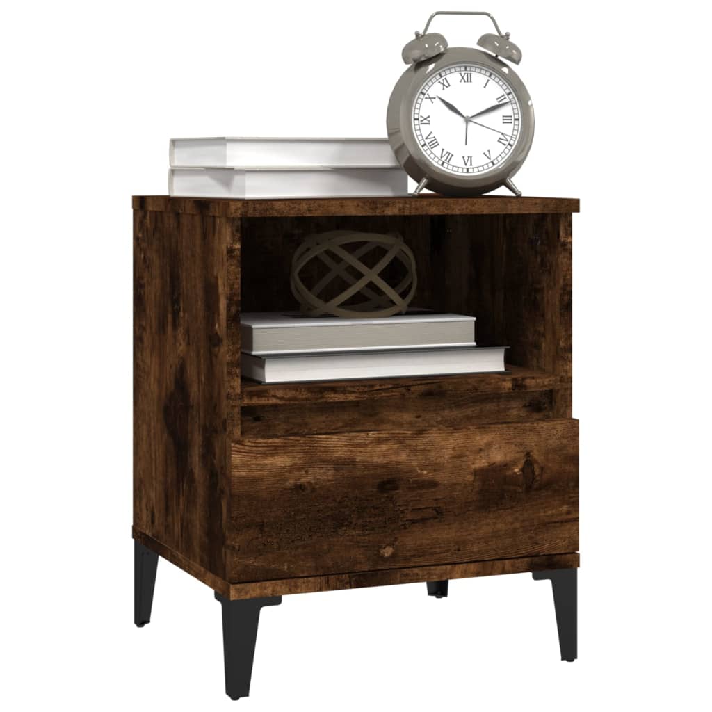 Nightstand Smoked Oak 40x35x50 cm
