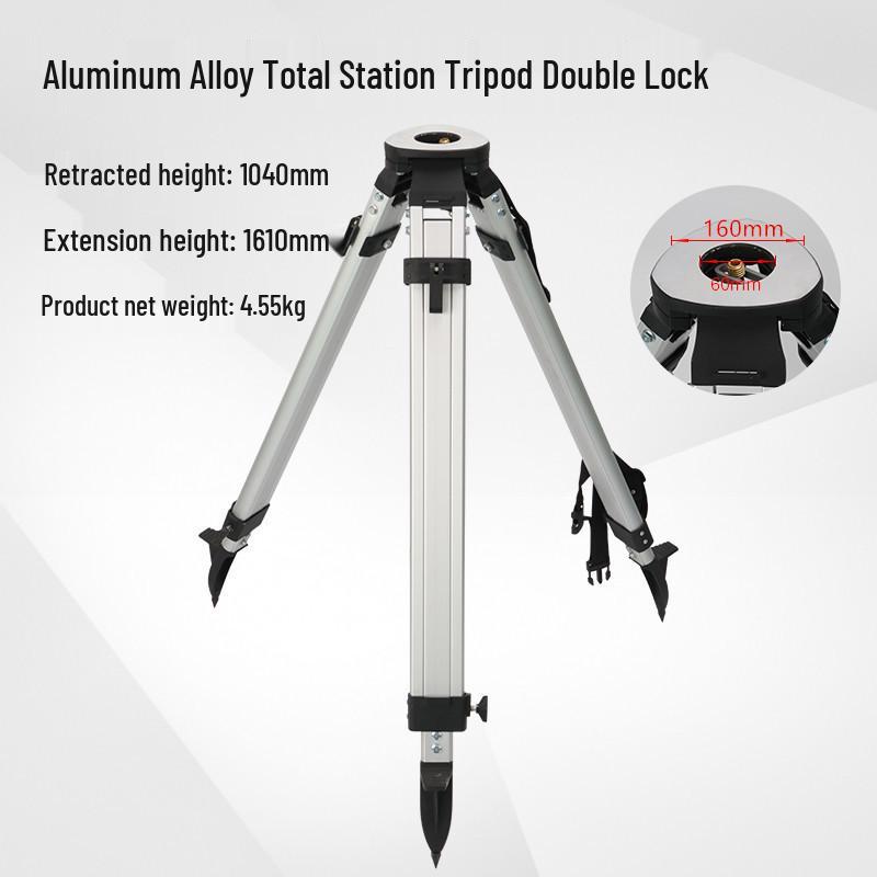 Reinforced Wooden Aluminum Tripod: Anti-Fall Solid Wood Theodolite Stand