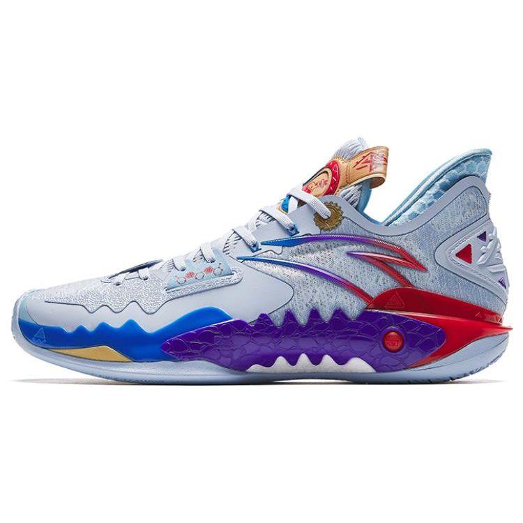Anta Shock Wave 7 Silver Wing Basketball Shoes Men White Black Gray 112331106-4 47