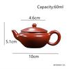 Traditional Yixing Purple Clay Teapot Handmade Beauty Tea Pot Household Small Capacity Kettle Chinese Raw Ore Zisha Tea Set 60ml