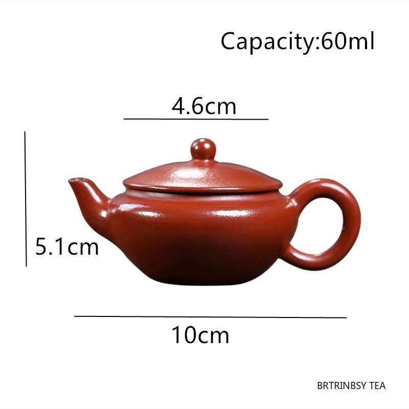 Traditional Yixing Purple Clay Teapot Handmade Beauty Tea Pot Household Small Capacity Kettle Chinese Raw Ore Zisha Tea Set 60ml