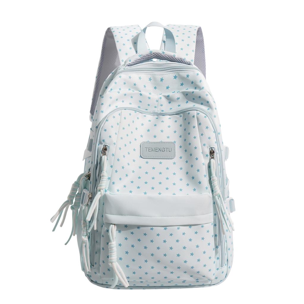 Schultasche neu lässige Schülerschultasche große Kapazität Nylonrucksack frisch und süß Mädchenmode vielseitig gepunkteter Rucksack
