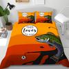Fishing Queen Duvet Cover Set Vibrant Blue With Cartoon Fish Water Splatter Design Perfect For Fishing Lovers Warm And Soft