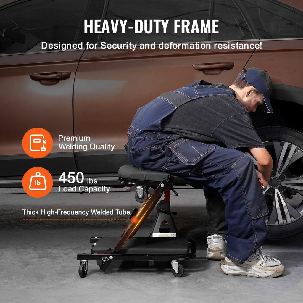 40 in Foldable Z Garage Creeper Mechanic Creeper Stool 450 lbs Capacity