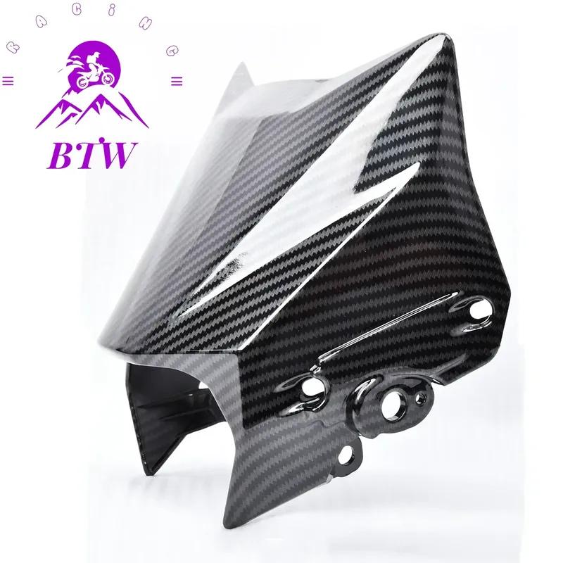 For Surron Ultra Bee Carbon Fiber Water Transfer Front Headlight Fender Headlight Cover Headlight Mudguard for SurRon Motorcycle
