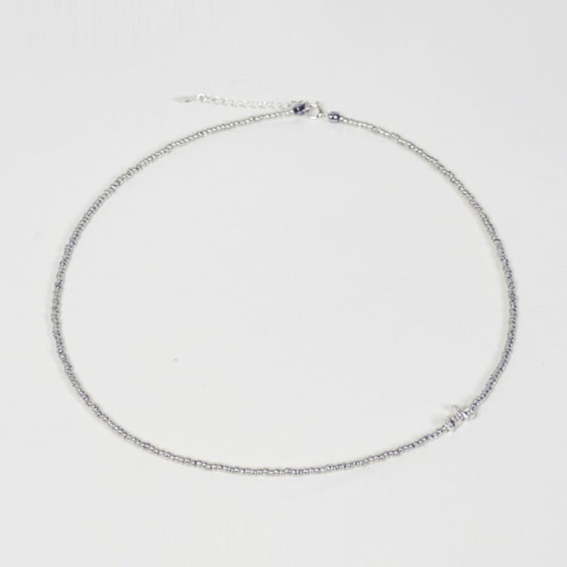 Less Is More Silver Beads Necklace