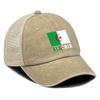 Algeria Flag Print Snapback Mesh Cap, Patriotic Sports Hat Slouchy Adjustable Buckle Sun Visor Leisure Adjustable Baseball Hat