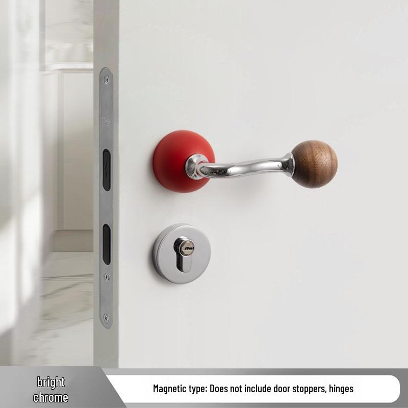 Bureau White Travertine Magnetic Silent Door Handle for Modern Luxury Bedrooms