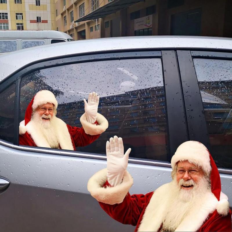 Funny Santa Claus Sticker Car Stickers Christmas Car Decorations 12-inch Length