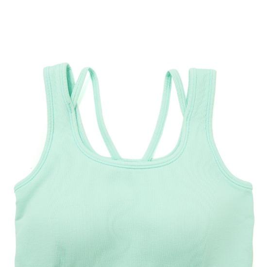 LiNing Fitness Series Brand Logo Stitching Top Sports Bra Women Tops AUDW018-3