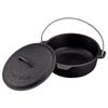 [Captain Stag] Dutch Oven 20cm, Cast Iron, Pre-Seasoned, UG-3045, Black