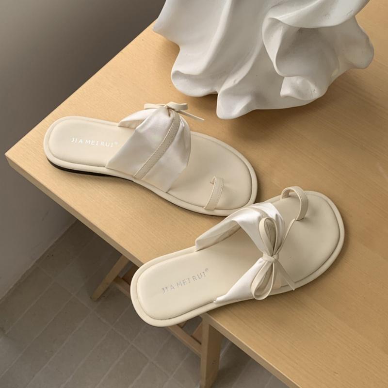 Fashion Bailamos Brand New Women Slippers Beach Platform Slides Open Toe Bow Woman Slippers Clappers Summer Footwear Slip On Soft Sandal