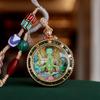 Ciondolo Thangka Etnico Dipinto a Mano di Tara Verde di Qinghai Regong