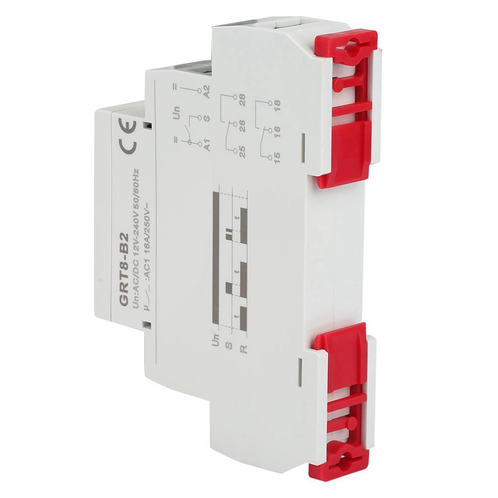 GRT8 B2 Mini Single Function Control Din Rail Time Relay AC DC 12V 240V